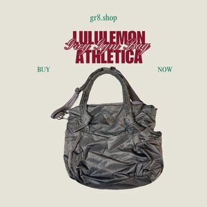 Lululemon Athletica Grey Gym Bag Nylon Polyester Spacious Lightweight Durable St